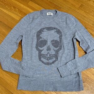Zadig & Voltaire Gray Skull Sweater
